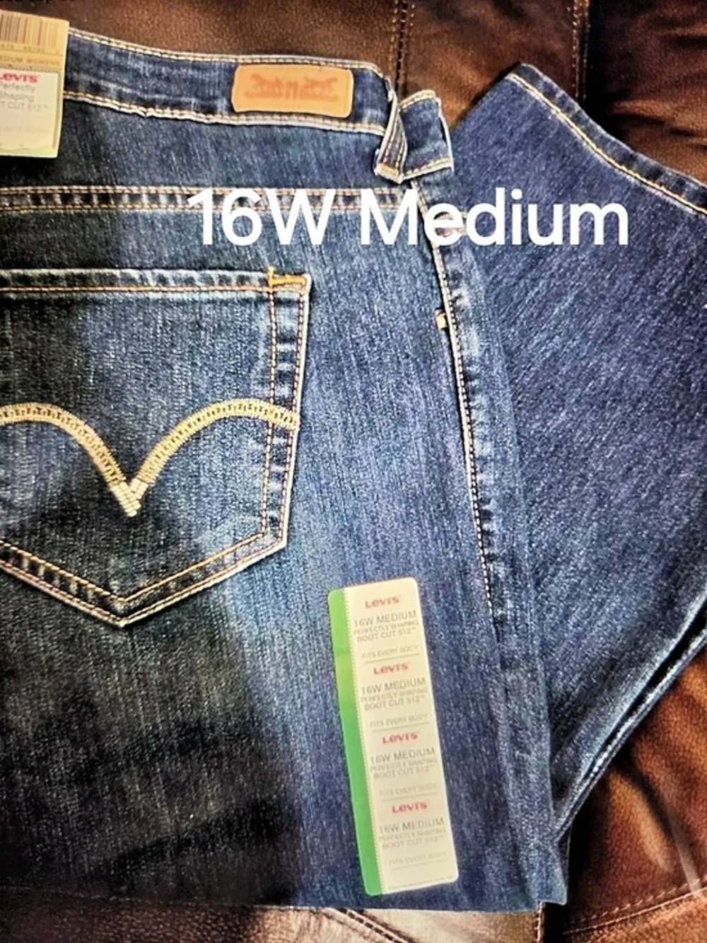 Levi's 512 Perfectly Shaping Boot Cut Jeans Blue Waist 16W